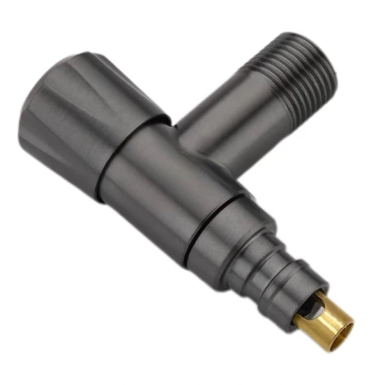 Knob Nyeusi ya Almasi Snap-On Stop Valve