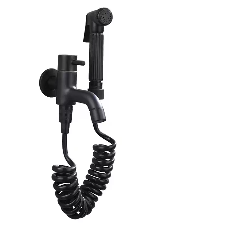Black Toilet Companion Press-Type Spray Bunduki