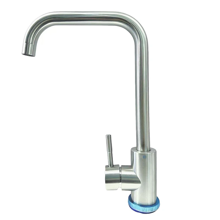 Gooseneck Brushed Kitchen Mixer Bomba