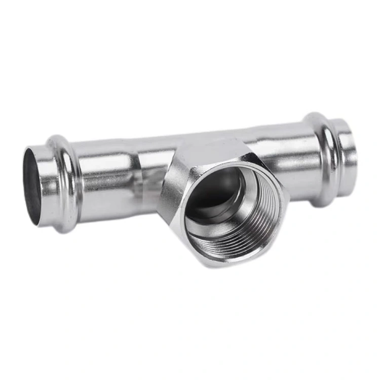 Tee yenye Threaded ya Kike ya Bonyeza Mara Mbili