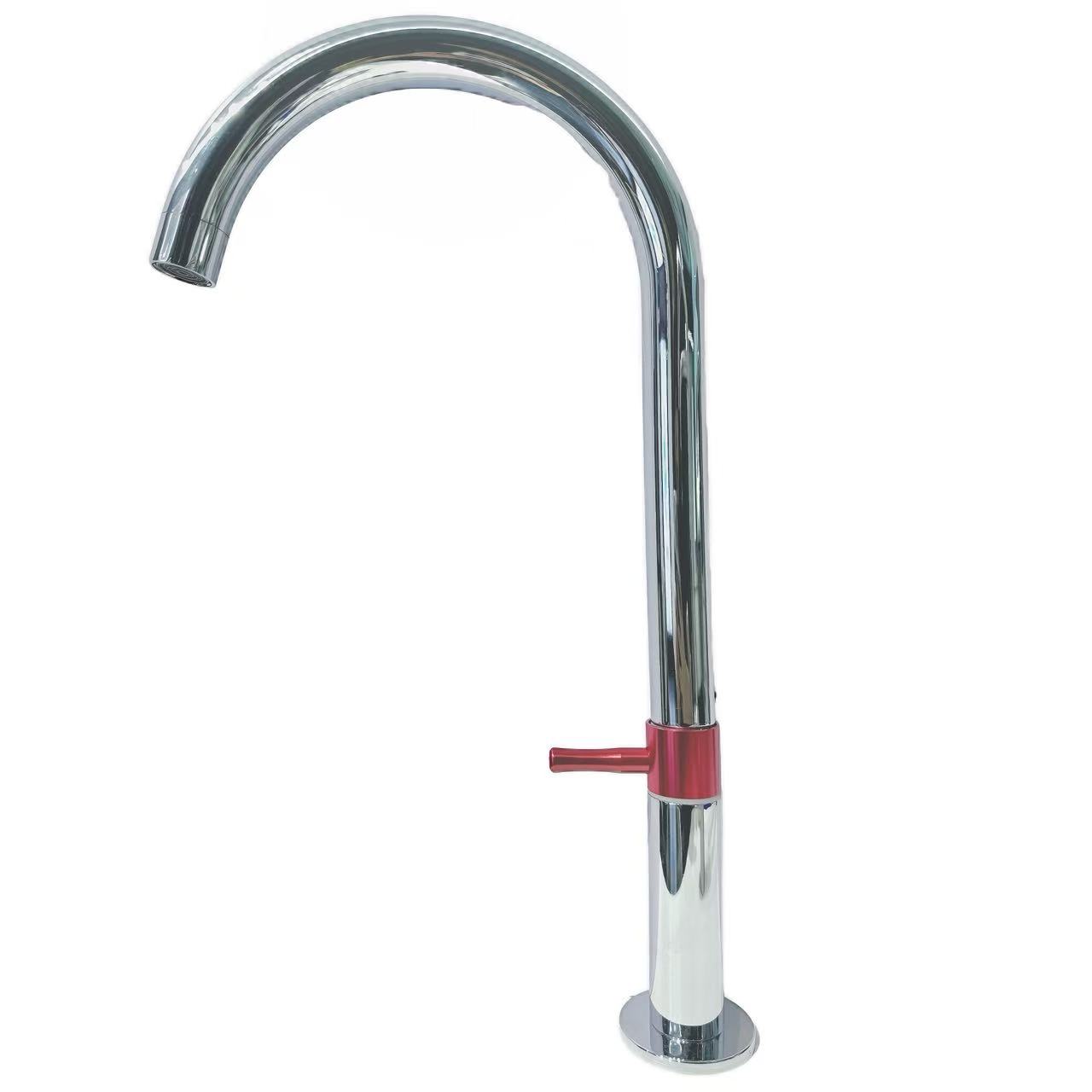 Glossy High-Arch Gooseneck Bomba Moja ya Jikoni Baridi ya Kuzama Glossy High-Arch Gooseneck Bomba Moja ya Jikoni Baridi ya Kuzama