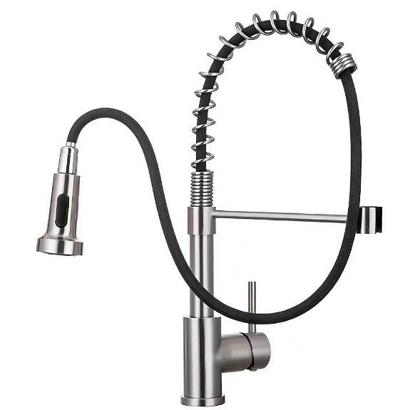 High-Bend Spring Tube Vuta-nje Moto na Baridi Jikoni Sink Bomba High-Bend Spring Tube Vuta-nje Moto na Baridi Jikoni Sink Bomba