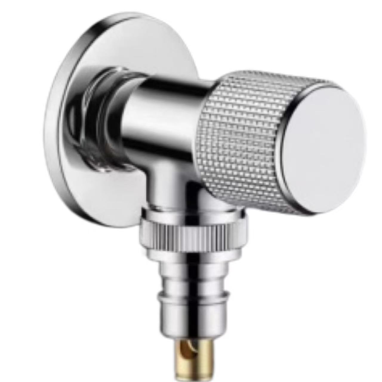 Kioo Valve ya Kuzuia Maji ya Kukomesha Maji ya Knob ya Chrome