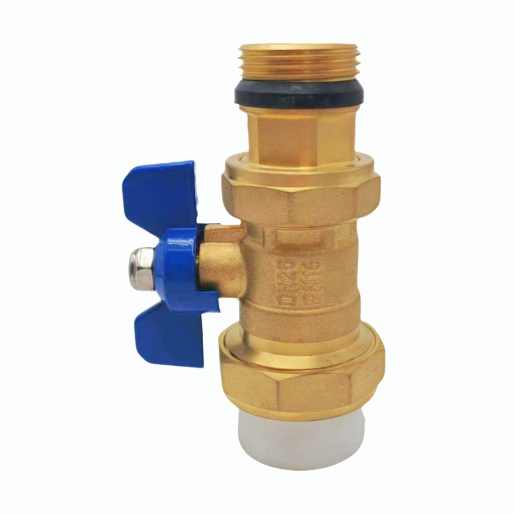 Valve ya mpira iliyonyooka ya alumini-plastiki ya DN25 yenye uzi wa kiume